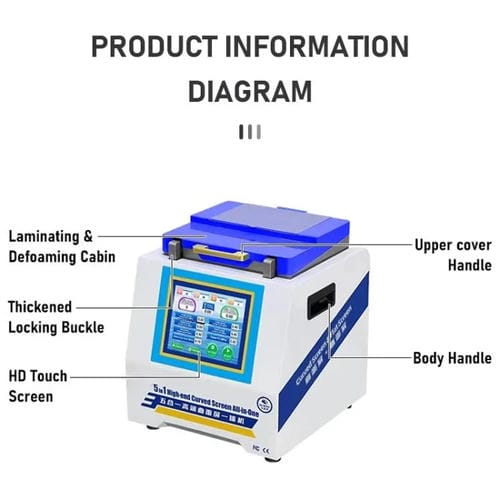 Máquina Laminadora Antiespumante de Curado UV YYD YD-636 Todo en Uno Enchufe Reino Unido