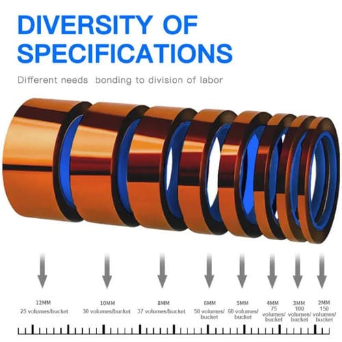 Fita de Reparação de Baterias PCB Resistente a Altas Temperaturas 400 °C 10mm x 35 m