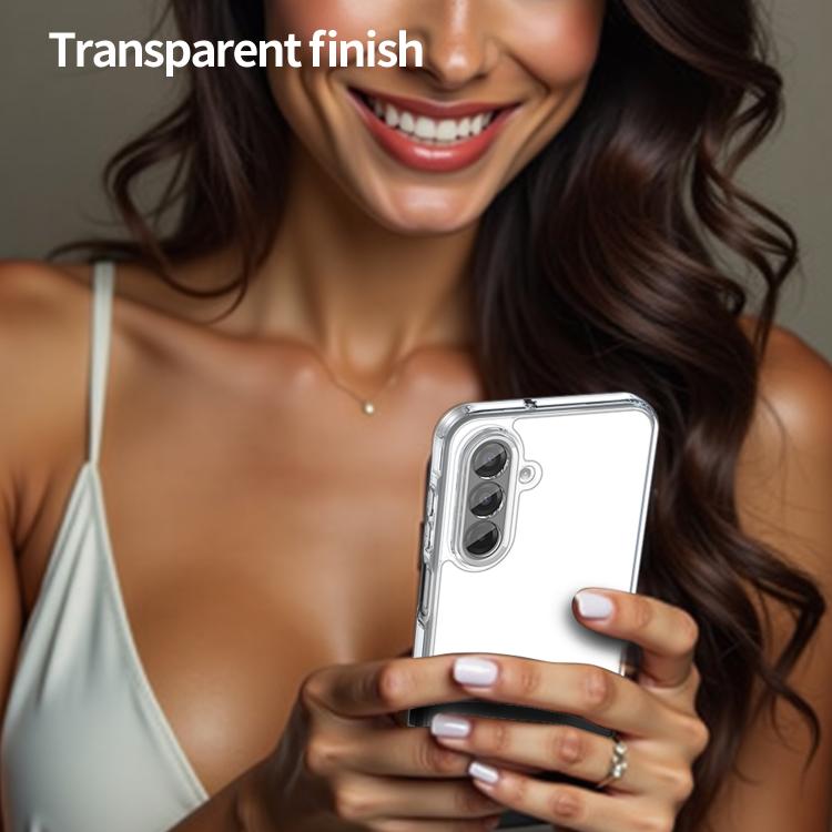 Funda híbrida de TPU y policarbonato para Samsung Galaxy A17 5G, a prueba de golpes y con airbag (transparente)