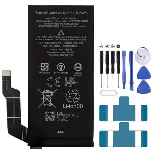 GLU7G battery of 4410 mAh for Google Pixel 6A