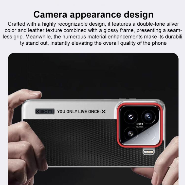 Funda de cuero con textura de diamante para Xiaomi 15S Pro (rojo)