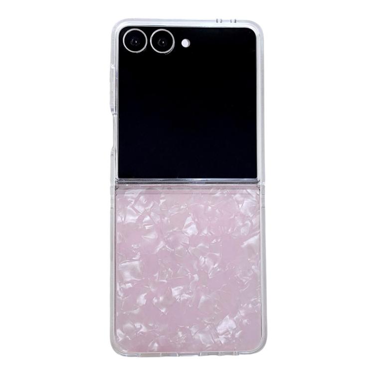 Funda con textura perlada para Samsung Galaxy Z Flip7 (rosa)