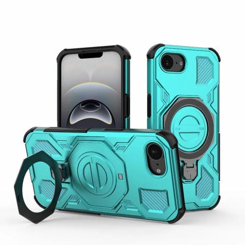 Funda magnética de TPU y PC MagSafe de color sólido para iPhone 16e y J-20 (azul lago)