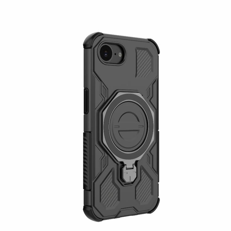 Funda magnética de TPU y PC MagSafe de color sólido para iPhone 16e J-20 (negro)