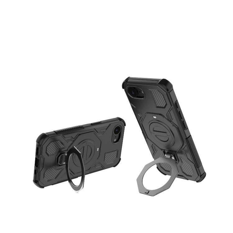 Funda magnética de TPU y PC MagSafe de color sólido para iPhone 16e J-20 (negro)