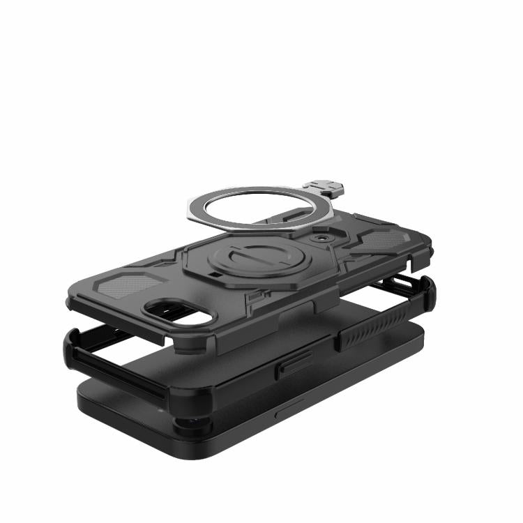 Funda magnética de TPU y PC MagSafe de color sólido para iPhone 16e J-20 (negro)
