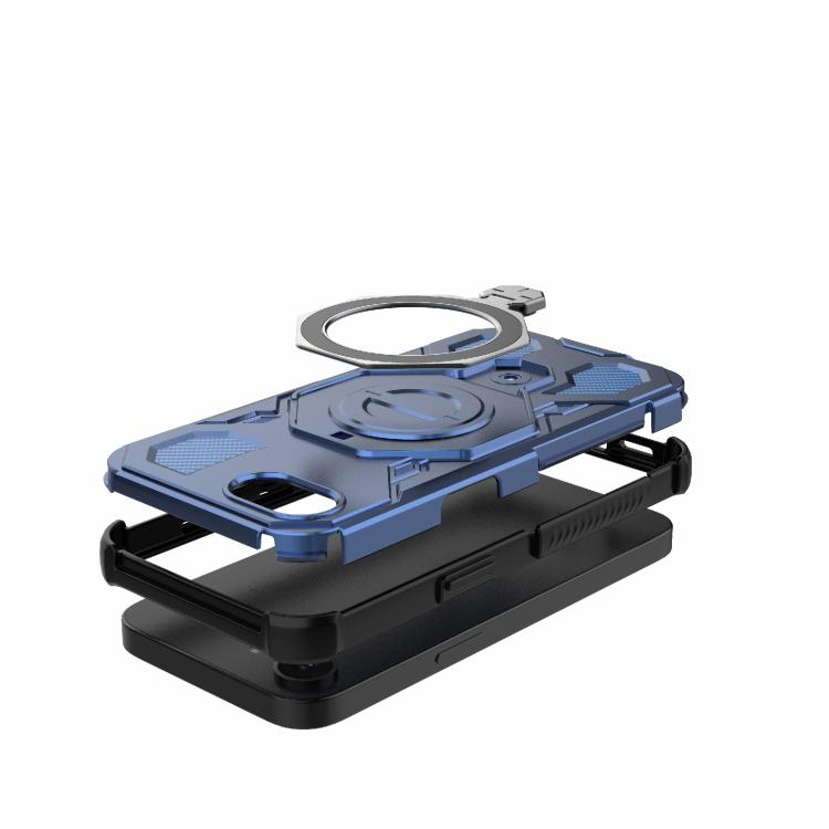 Funda magnética de TPU y PC MagSafe de color sólido para iPhone 16e J-20 (azul)