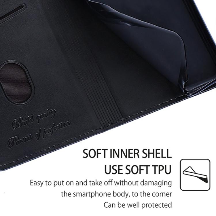 Funda de cuero magnético con textura de vaca para Samsung Galaxy S25 Ultra 5G (negro)