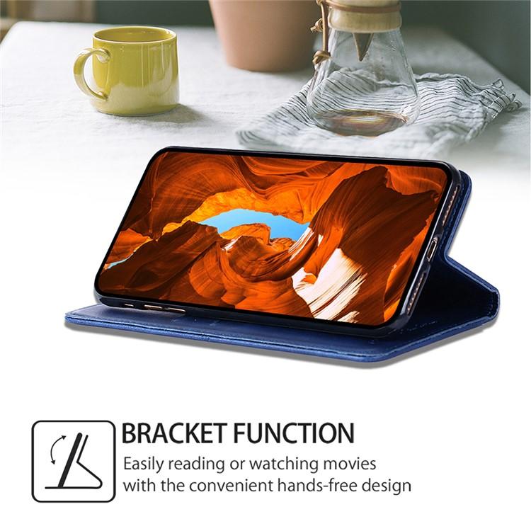 Funda de cuero magnético con textura de vaca para Samsung Galaxy S25 Ultra 5G (azul)