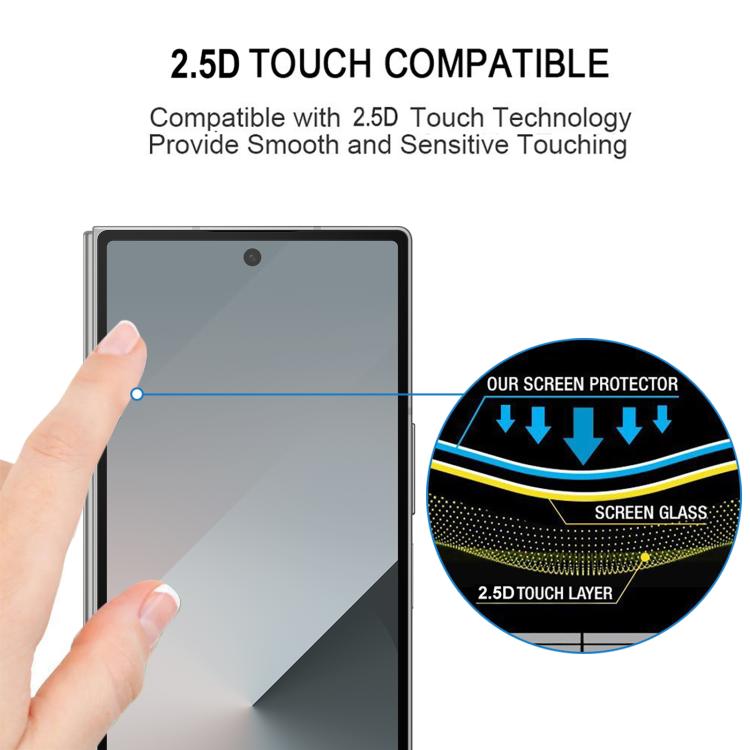 25 películas de vidrio templado HD de cobertura completa de seda para Samsung Galaxy Z Fold7 5G
