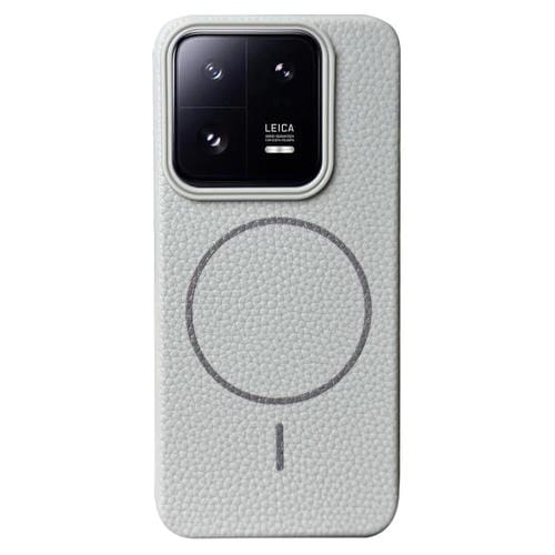 Funda de TPU con textura de lichi MagSafe para Xiaomi 13 (gris titanio)
