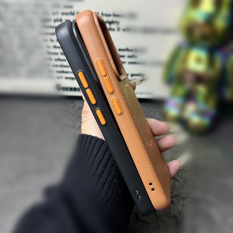 Funda de TPU con diseño de círculo fino MagSafe Litchi Grain para Xiaomi 14 Pro (azul claro)