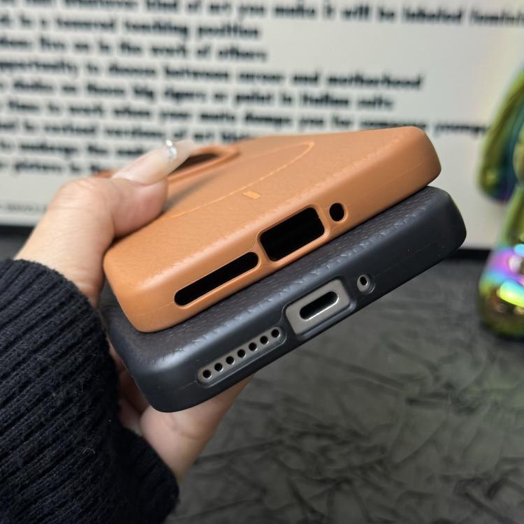 Funda ultrafina de TPU con diseño circular MagSafe y grano de lichi para Xiaomi 14 (azul y naranja)
