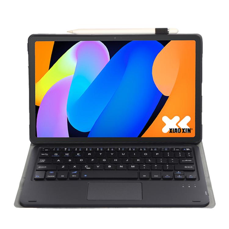 Funda ultrafina de cuero con teclado Bluetooth desmontable y panel táctil para Lenovo Xiaoxin Pad de 11 pulgadas (2025 AM31-A) (negro)