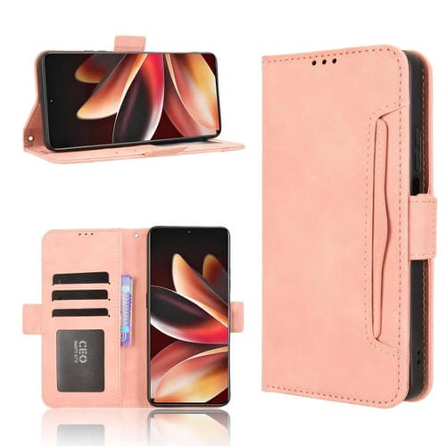 Funda de piel con textura de becerro y ranuras para tarjetas para Meizu Note 16 5G (rosa)