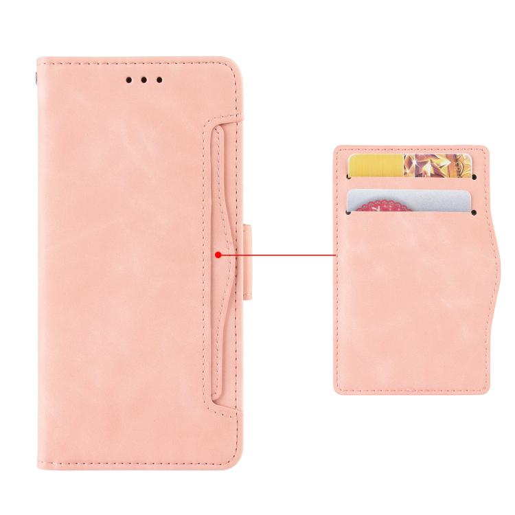 Funda de piel con textura de becerro y ranuras para tarjetas para Meizu Note 16 Pro 5G (rosa)