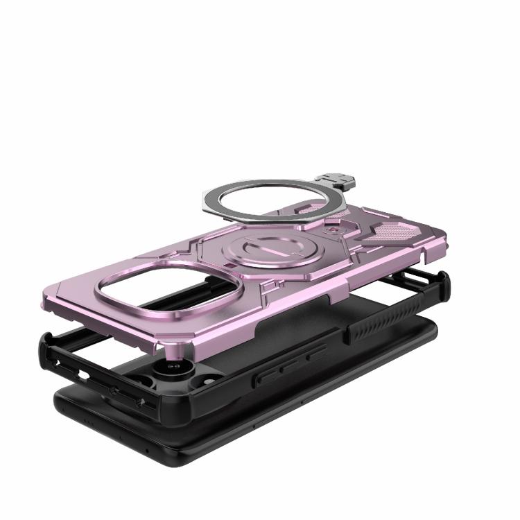 Funda magnética de TPU y PC MagSafe de color sólido para Redmi Note 14 Pro 5G J-20 (rosa)