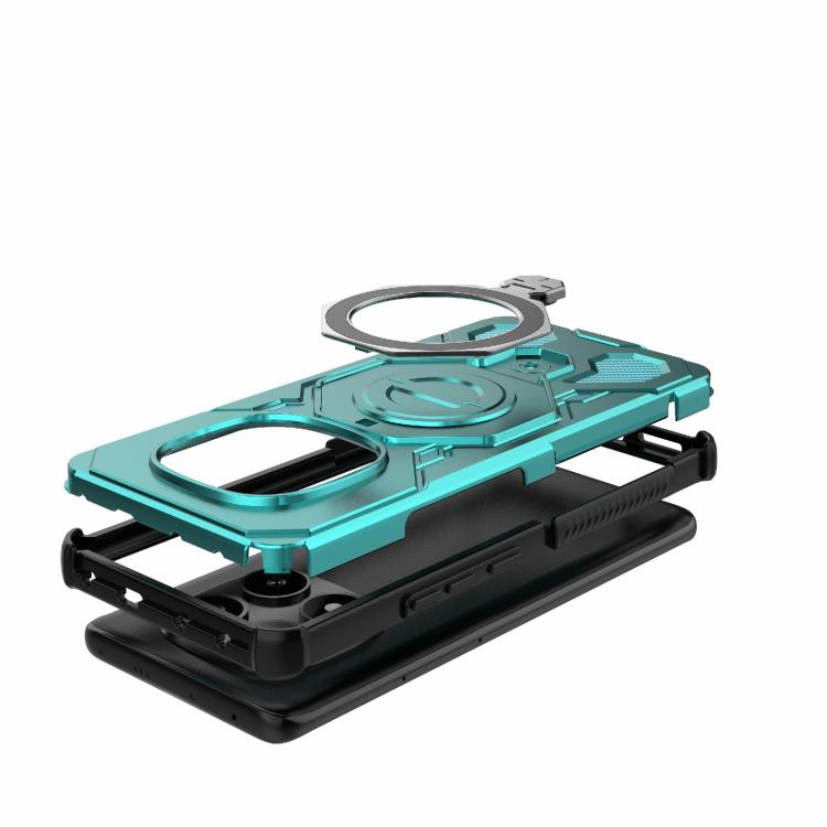 Funda magnética de TPU y PC MagSafe de color sólido para Redmi Note 14 Pro 5G J-20 (azul lago)