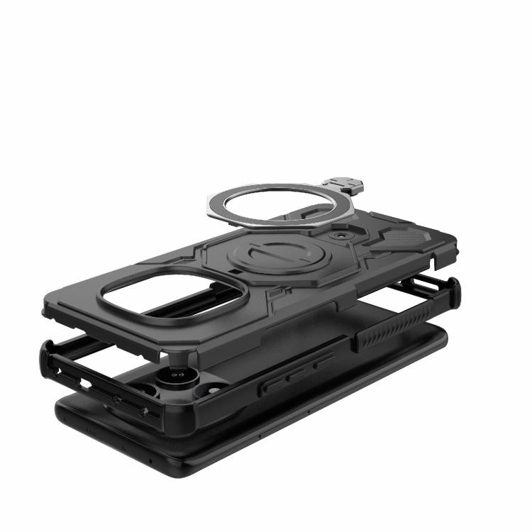 Funda magnética de TPU y PC MagSafe de color sólido para Redmi Note 14 Pro 5G J-20 (negro)