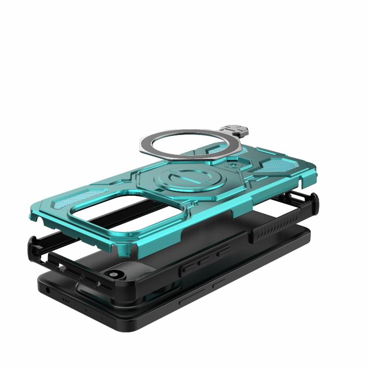 Funda magnética de TPU y PC MagSafe de color sólido para Redmi Note 14 5G J-20 (azul lago)