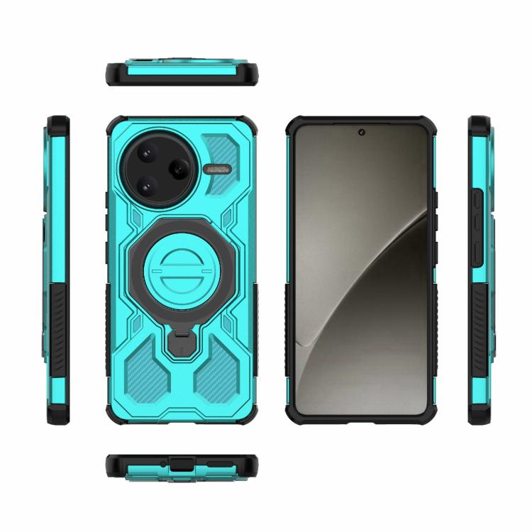 Funda magnética de TPU y PC MagSafe de color sólido para Redmi K80 Pro 5G J-20 (azul lago)
