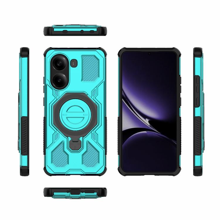 Funda magnética de TPU y PC MagSafe de color sólido para Redmi Turbo 4 5G J-20 (azul lago)