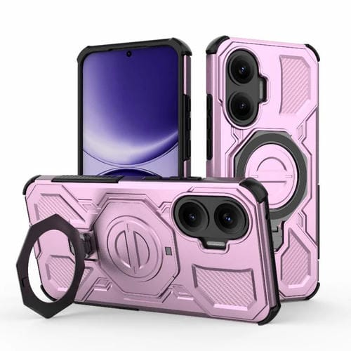 Funda magnética de TPU y PC MagSafe de color sólido para Redmi Turbo 4 Pro 5G J-20 (rosa)