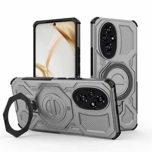 Funda magnética de TPU y PC MagSafe para Honor 200 5G J-20 (gris)