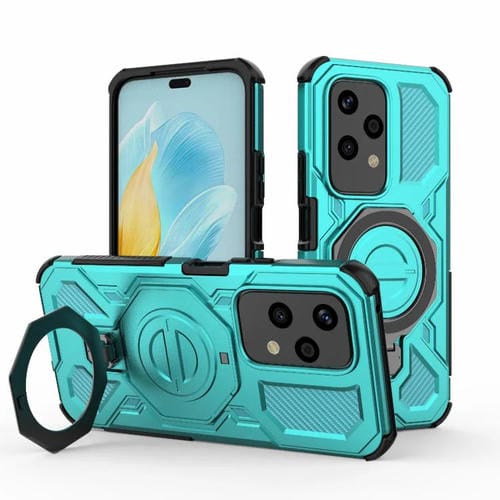 Funda magnética de TPU y PC MagSafe para Honor 200 Lite 5G Global J-20 (color sólido, azul lago)