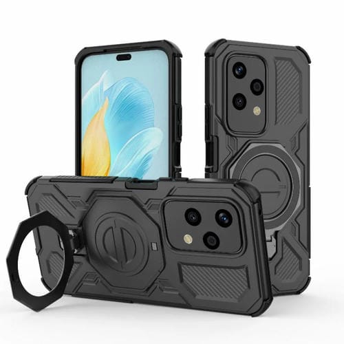 Funda magnética de TPU y PC MagSafe para Honor 200 Lite 5G Global J-20 (color sólido, negra)