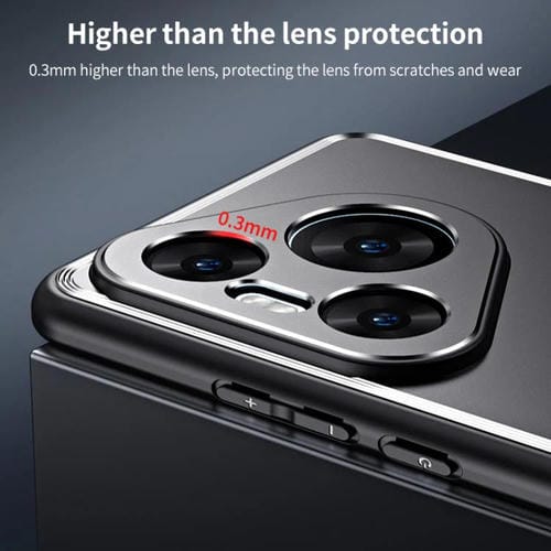 Funda de metal esmerilado para Huawei Pura 80 Pro 5G (plateada)