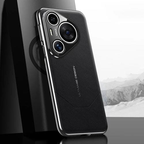 Funda para Huawei Pura 70 Premium con diseño de imitación galvanizada (negra)
