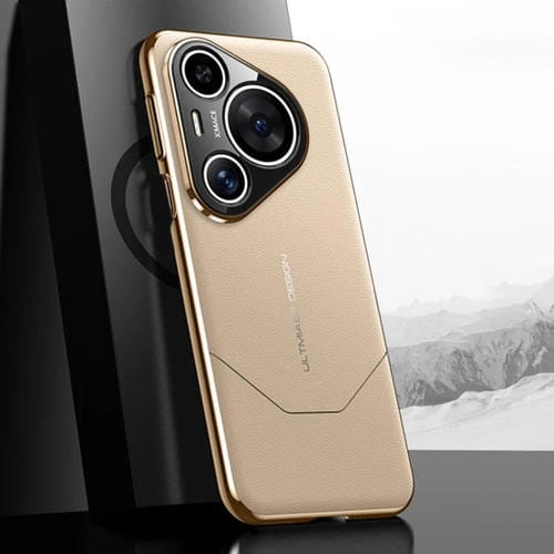 Funda premium con acabado electrochapado de imitación para Huawei Pura 70 Pro/Pro+ (dorada)