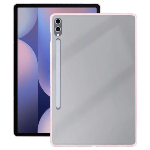 Funda híbrida de TPU y acrílico transparente para Samsung Galaxy Tab S9+/S10+ (rosa)