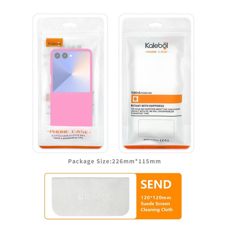 Funda de PC con pintura en aerosol Kalebol de color sólido para Samsung Galaxy Z Flip5 (verde claro)