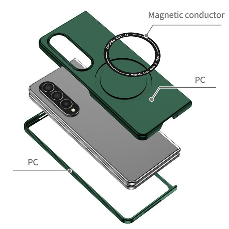 Funda de PC Kalebol MagSafe esmerilada a prueba de golpes para Samsung Galaxy Z Fold5 (verde)