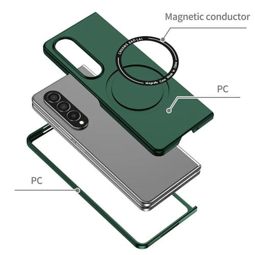 Funda de PC esmerilada Kalebol MagSafe a prueba de golpes para Samsung Galaxy Z Fold6 (azul cielo)