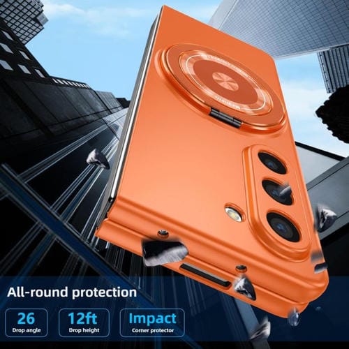 Funda para Samsung Galaxy Z Fold6 con soporte giratorio MagSafe Kalebol para PC (naranja)