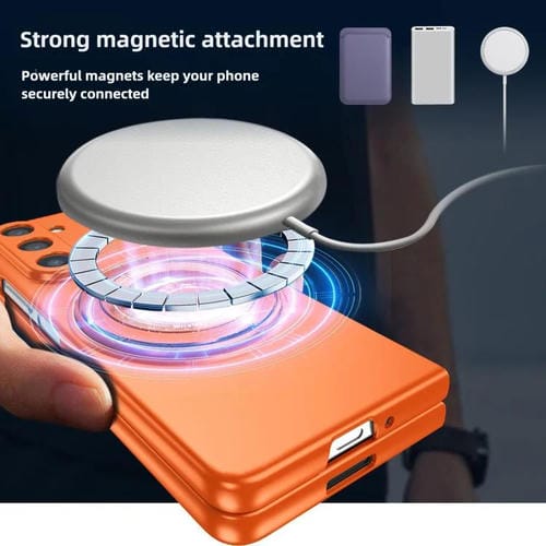 Funda de PC con soporte giratorio Kalebol MagSafe para Samsung Galaxy Z Fold6 (verde oscuro)