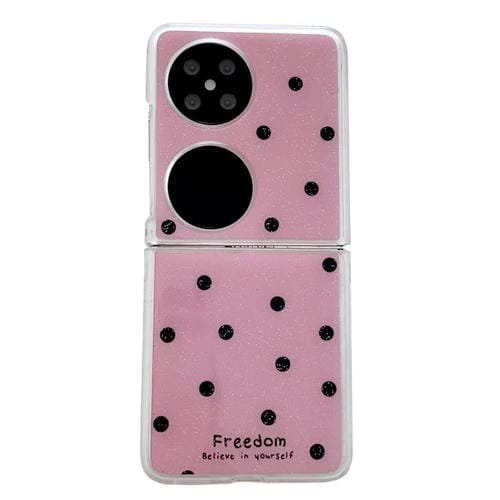Funda para Huawei Pocket 2 con diseño de puntos brillantes (rosa y rojo)