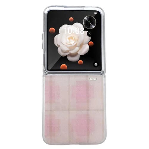 Funda para teléfono con purpurina y puntos para Honor Magic V Flip (rosa)