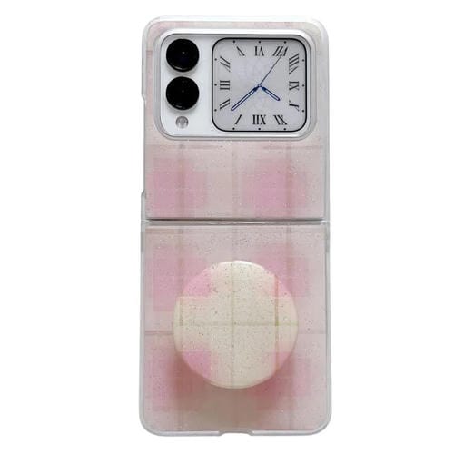 Funda con soporte para Huawei Nova Flip con diseño de puntos brillantes (rosa)