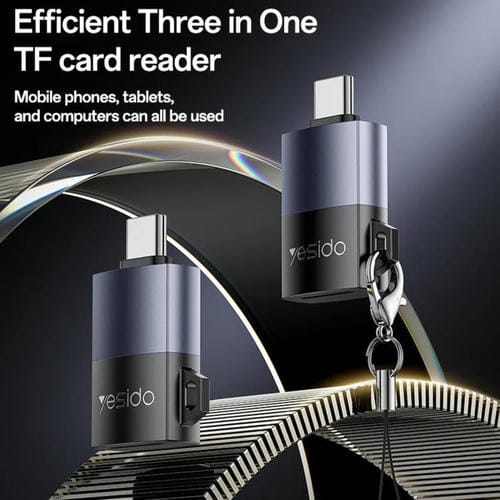Lector de tarjetas TF Yesido GS37 Tipo-C (Negro)