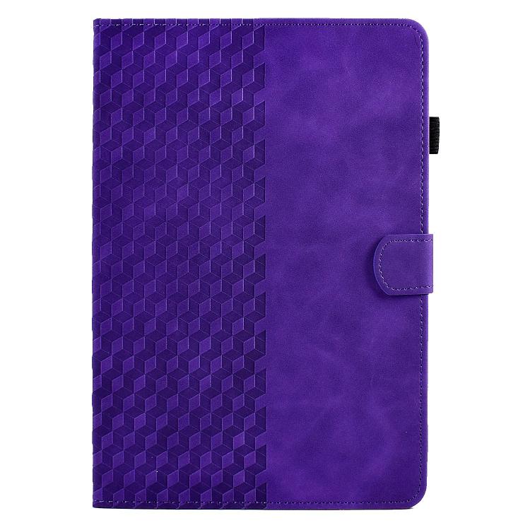 Funda de cuero con relieve de rombos para Xiaomi Redmi Pad 2 (morado)