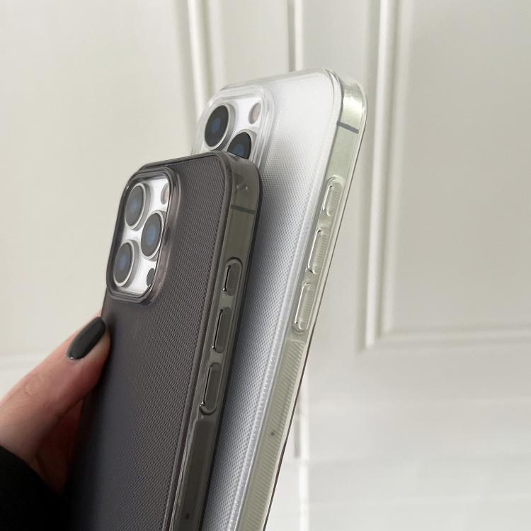 Funda de TPU transparente y cómoda para iPhone 15 Pro Max (naranja)
