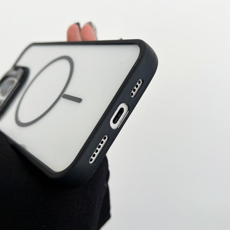 Funda magnética MagSafe para iPhone 16 Plus con soporte para lente de PC (naranja)