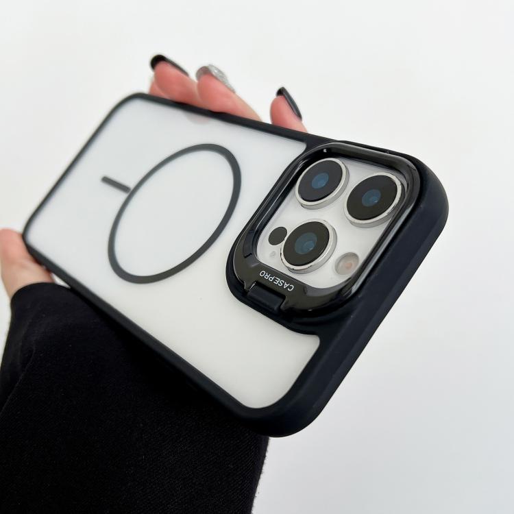 Funda magnética MagSafe para iPhone 12 Pro Max con soporte para lente de PC (gris)