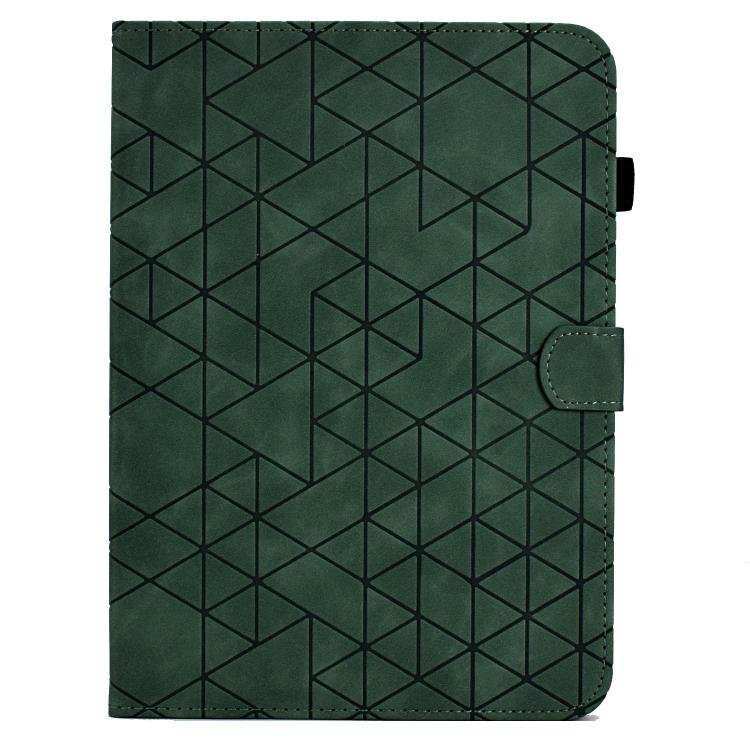 Funda de cuero inteligente con diseño de rombos de TPU para Xiaomi Redmi Pad 2 (verde)