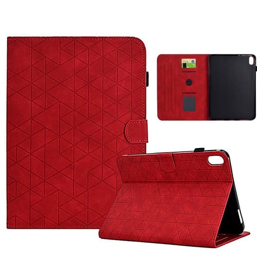 Funda de cuero inteligente con diseño de rombos de TPU para Xiaomi Redmi Pad 2 (roja)