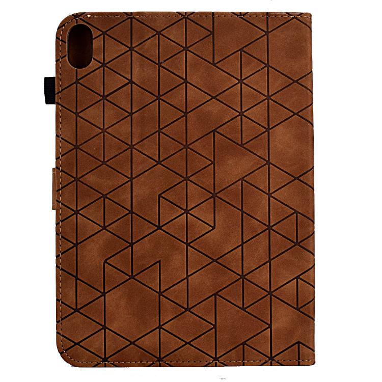 Funda de cuero inteligente con diseño de rombos de TPU para Xiaomi Redmi Pad 2 (marrón)
